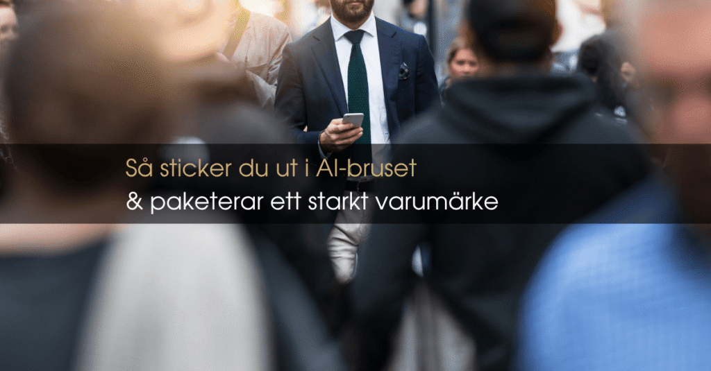 En affärsman som sticker ut i AI bruset